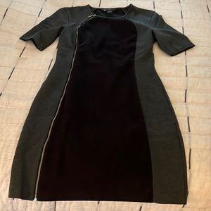 Armani Exchange suede and stretch dress